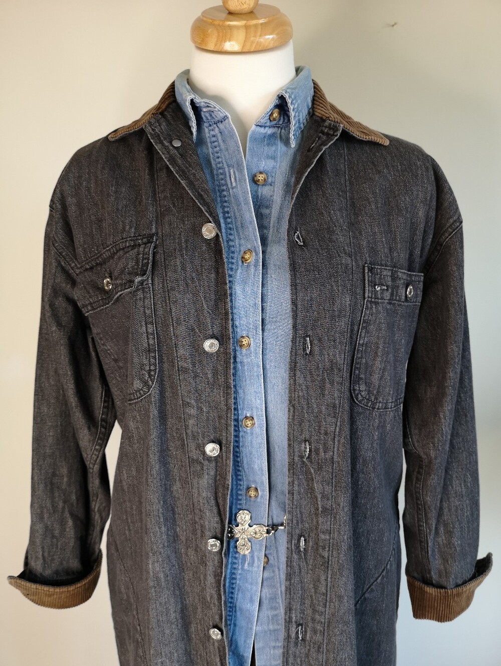 90s Ralph Lauren Duster Jacket - Picture 7 of 9